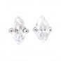 Marquise Cubic Zirconia 925 Sterling Silver Stud Earrings New Free Shipping