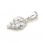 925 Sterling Silver Grape Pendant White Cubic Zirconia New Free Shipping