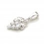 925 Sterling Silver Grape Pendant White Cubic Zirconia New Free Shipping