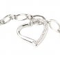CHARM HEART BRACELET 925 STERLING SILVER CZ LOVE NEW!