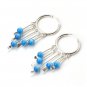 Blue Cat Eye 925 Sterling Silver Dangle Earrings Jewelry New Free Ship Cute Gift