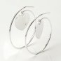 Circle 925 Sterling Silver Stud Earrings Valentine Gift Free ship Jewelry