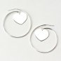 Circle 925 Sterling Silver Stud Earrings Valentine Gift Free ship Jewelry