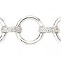 New Vintage Gifts 925 Sterling Silver Cocktail Chain CZ Bracelet 6.25" Free
