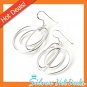 Circle Dangle 925 Sterling Silver Earrings Summer Gift Polish New Free Ship Cute
