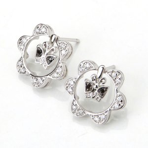 Inspire 925 Sterling Silver Stud Flower Earrings Cute Gift Jewelry Free Shipping