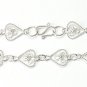 7" Heart Bracelet 925 Sterling Silver Vintage Summer Gift Classic Children Gift