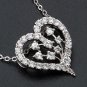 Elegant Heart 925 Sterling Silver Pendant Cubic Zirconia Cute Valentine Gift