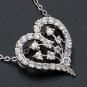 Elegant Heart 925 Sterling Silver Pendant Cubic Zirconia Cute Valentine Gift