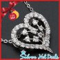 Elegant Heart 925 Sterling Silver Pendant Cubic Zirconia Cute Valentine Gift