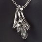 Clear Cubic Zirconia 925 Sterling Silver Flower Pendant New Free Shipping