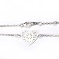 New Fashion Heart Polish 925 Sterling Silver Cute Bracelet Sz 7" Free Shipping