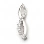 New Infinity Love Cubic Zirconia Sterling Silver 925 Genuine White Topaz Pendant
