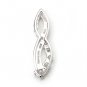 New Infinity Love Cubic Zirconia Sterling Silver 925 Genuine White Topaz Pendant