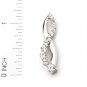 New Infinity Love Cubic Zirconia Sterling Silver 925 Genuine White Topaz Pendant
