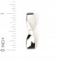 Twist Polish SandBlast 925 Sterling Silver Pendant Genuine Diamond New Free Ship