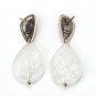White Quartz Red Agate Oxidize 925 Sterling Silver Dangle Earring New Free Ship