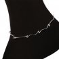 925 Sterling Silver Size 10.5" Anklet Classic Design New Vintage Free Shipping