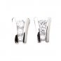 925 Sterling Silver 3 Stones Cubic Zirconia Stud Earrings New Free Shipping