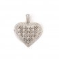 Luxury Heart 925 Sterling Silver Pendant CZ Filigree New Fashion Free Shipping