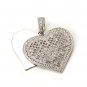 Luxury Heart 925 Sterling Silver Pendant CZ Filigree New Fashion Free Shipping