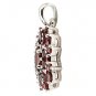 Jan Luxury 925 Sterling Silver Pendant Genuine Red Garnet Vintage Free Shipping