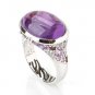 Men Jewerly Ring Genuine Amethyst Garnet Topaz 925 Sterling Silver Gift New