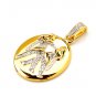 GEMINI ASTROLOGY PENDANT CZ GOLD 925 STERLING SILVER
