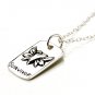 925 Sterling Silver Survivor Heart Pendant Polish Plain 16" Chain New Free Ship