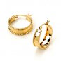 Hoop Huggie Earrings 925 Sterling Silver Gold Plate New Vintage Free Shipping