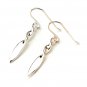 925 Sterling Silver Polish Twist Dangle Earrings New Classic Free Shipping
