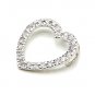White Cubic Zirconia Heart 925 Sterling Silver Pendant Valentine Gift