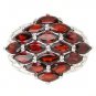 925 Sterling Silver Ring Sz 9 Genuine Red Garnet Costume Gifts Fashion Free Ship