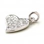 925 Sterling Silver Heart Pendant Gen.Diamond Love Gift