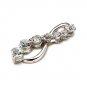 925 Sterling Silver Luxury Pendant Genuine White Topaz Gift New Free Shipping