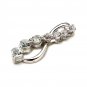 925 Sterling Silver Luxury Pendant Genuine White Topaz Gift New Free Shipping