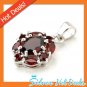 925 Sterling Silver Classic Genuine Red Garnet New Free Shipping Fashion Gift