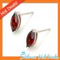 Elegant Genuine Garnet 925 Sterling Silver Stud Earring Costume New Free Ship