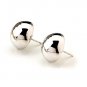 Half Puff Ball 925 Sterling Silver Stud Earring Vintage