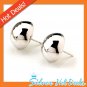 Half Puff Ball 925 Sterling Silver Stud Earring Vintage