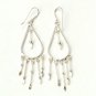 .925 Sterling Silver Chandelier Dangle Earrings Valentine Vintage New Gift