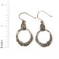 Antique Earring 925 Sterling Silver Vintage Jewelry Black Oxidize New Free Ship