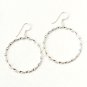 Circle Twist Rope .925 Sterling Silver Valentine Hoop Earrings New Gift Fashion