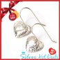 Triple Heart Romantic .925 Sterling Silver Hoop Earrings Valentine Gift New