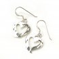 Valentine Vintage Open Heart Earrings 925 Sterling Silver Hammer Love New Gift