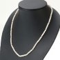 19" White Glass Pearl New 925 Sterling Silver Vintage Gift Free Ship Costume