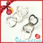 Valentine Gift Triple Open Heart .925 Sterling Silver Link Dangle Stud Earrings