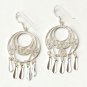 925 Sterling Silver Filigree Dangle Earring Vintage New Costume Gift Amazing