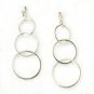 Triple Circle Dangle 925 Sterling Silver Earring Cute