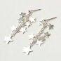 925 Sterling Silver Cluster of Stars Stud Earrings New Vintage Free Shipping